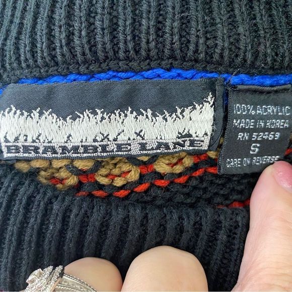 Bramble Lane Multi-Colored Vintage Grandpa Sweater Size Small - Picture 5 of 6